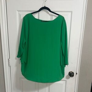 Chico's Green Relaxed Dolman Sleeve Blouse
